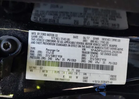2017 Ford Focus Titanium from USA, damaged, VIN 1FADP3J2XHL292836